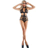 Dreamgirl - Womens Le Fleur Strapped Up Playsuit Bedroom Costume