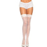 Leg Avenue - Womens Spandex Sheer Thigh Highs with Striped Silicone Stay Up Top