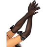 Leg Avenue - Womens Sheer Mesh Opera Length Satin Bow Top Gloves