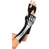 Leg Avenue - Womens Woven Skeleton Fingerless Gloves