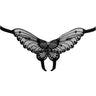 Leg Avenue - Womens Sheer Butterfly Applique Crotchless Panty with Pearl and Sequin Detail