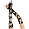Leg Avenue - Womens Opaque Net Cut-Out Butterfly Applique Arm Warmers