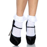 Leg Avenue - Womens Crochet Heart Lace Top Anklet Socks