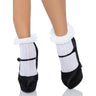 Leg Avenue - Womens Zigzag Crochet Anklet Socks with Crochet Eyelet Lace