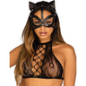 Leg Avenue - Womens Vegan Leather Studded Cat Mask