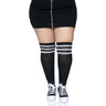 Leg Avenue - Womens Plus Size Over the Knee Athletic Socks