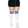 Leg Avenue - Womens Plus Size Over the Knee Athletic Socks