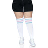 Leg Avenue - Womens Plus Size Over the Knee Athletic Socks