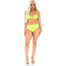 Leg Avenue - Womens 2 Piece Opaque Cage Strap Bra Top and Strappy Brazilian Briefs