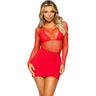 Leg Avenue - Womens Spandex Long Sleeved Industrial Net Shirt