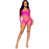 Leg Avenue - Womens Supreme Fence Net Long Sleeved Mini Dress
