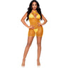 Leg Avenue - Womens Woven Net Twist Halter Mini Dress