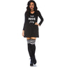 Leg Avenue - Womens More Boos Jersey Dress with Pockets and Keyhole Bodice
