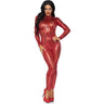 Leg Avenue - Womens Laser Cut Metallic Catsuit