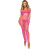 Leg Avenue - Womens Woven Twist Net Backless Maxi Dress