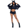 Leg Avenue - Womens Bat Cropped Hoodie