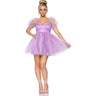 Leg Avenue - Womens Frosted Organza Babydoll Dress