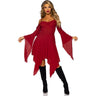 Leg Avenue - Womens Cotton Gauze Bell Sleeved Peasant Dress
