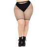 Leg Avenue - Womens Plus Size Industrial Net Biker Shorts