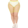 Leg Avenue - Womens Plus Size Industrial Net Biker Shorts
