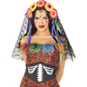 Leg Avenue - Womens Day Of The Dead Flower Head Piece