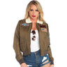 Leg Avenue - Womens Top Gun Nylon Bomber Jacket