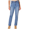 Democracy - Womens Absolution High Rise Petite Straight Leg Jeans In Mid Blue
