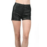 Tripp NYC Juniors / Womens PVC High Waisted Shorts in Black