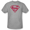 Superman - Mens Crimson & Gray Shield T-Shirt In Heather