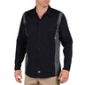 Dickies - Men's Long Sleeve Bk/Ch 2Tone Dow Shirt