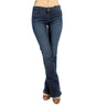 Bleulab - Womens 8-Pocket Bootcut Jeans in Blue
