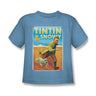 Tintin - Little Boys Tintin & Snowy T-Shirt In Carolina Blue