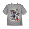 Superman - Break Through Little Boys T-Shirt In Heather