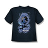 Batman - Bat Beetle Burst Big Boys T-Shirt In Navy