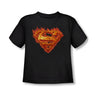 Superman - Hot Metal Shield Toddler T-Shirt In Black