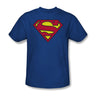 Superman - Classic Superman Logo Adult T-Shirt In Royal
