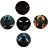 Disturbed - 5 Piece Button Pack Buttons In Black
