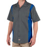 Dickies - Men's Work Short Sleeve Bk/Ch 2Tone Dow Shirt