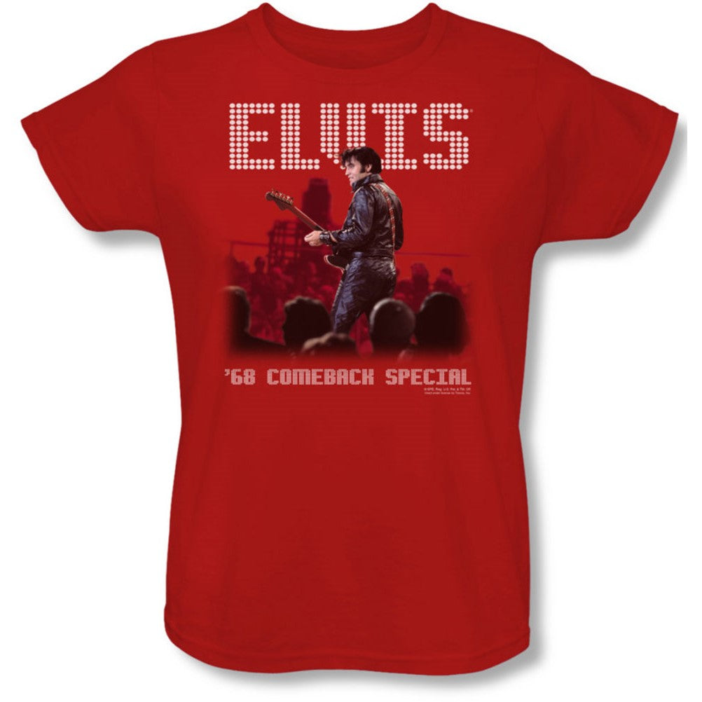 Elvis Presley - Womens Return Of The King T-Shirt In Red – Dress Code