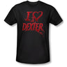 Dexter - Mens I Heart Dexter T-Shirt In Black