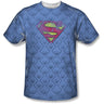 Superman - Mens Repeat Over Distressed T-Shirt