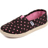 Toms - Youth Slip-On Shoes In Black Pink Small Dot