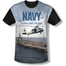 Navy - Mens Over And Under T-Shirt