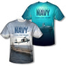Navy - Mens Over And Under (Front/Back Print) T-Shirt