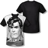 Superman - Mens Bw Supes Head T-Shirt