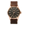 Nixon Men's Sentry Leather Analog Watch