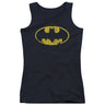 Batman - Juniors Classic Logo Distressed Tank Top
