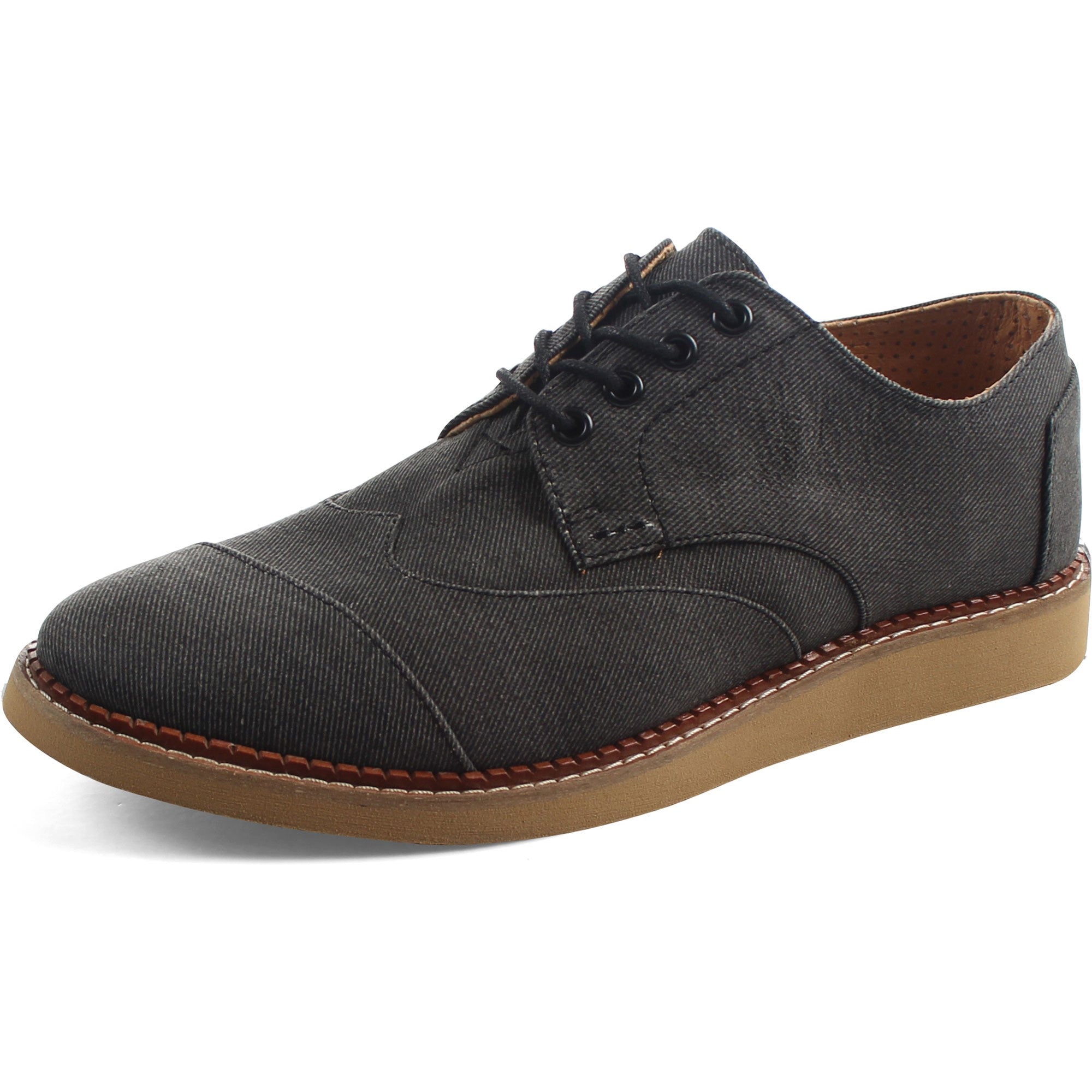toms dress shoes mens TOMS Ash Aviator Twill Men's Brogues Shoes