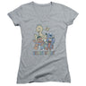 Sesame Street - Juniors Colorful Group V-Neck T-Shirt