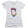 Elvis Presley - Juniors Watercolor King V-Neck T-Shirt